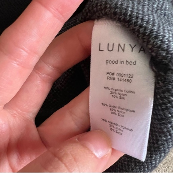 New Lunya Cozy cotton silk pullover immersed black size M C5 - Picture 4 of 6